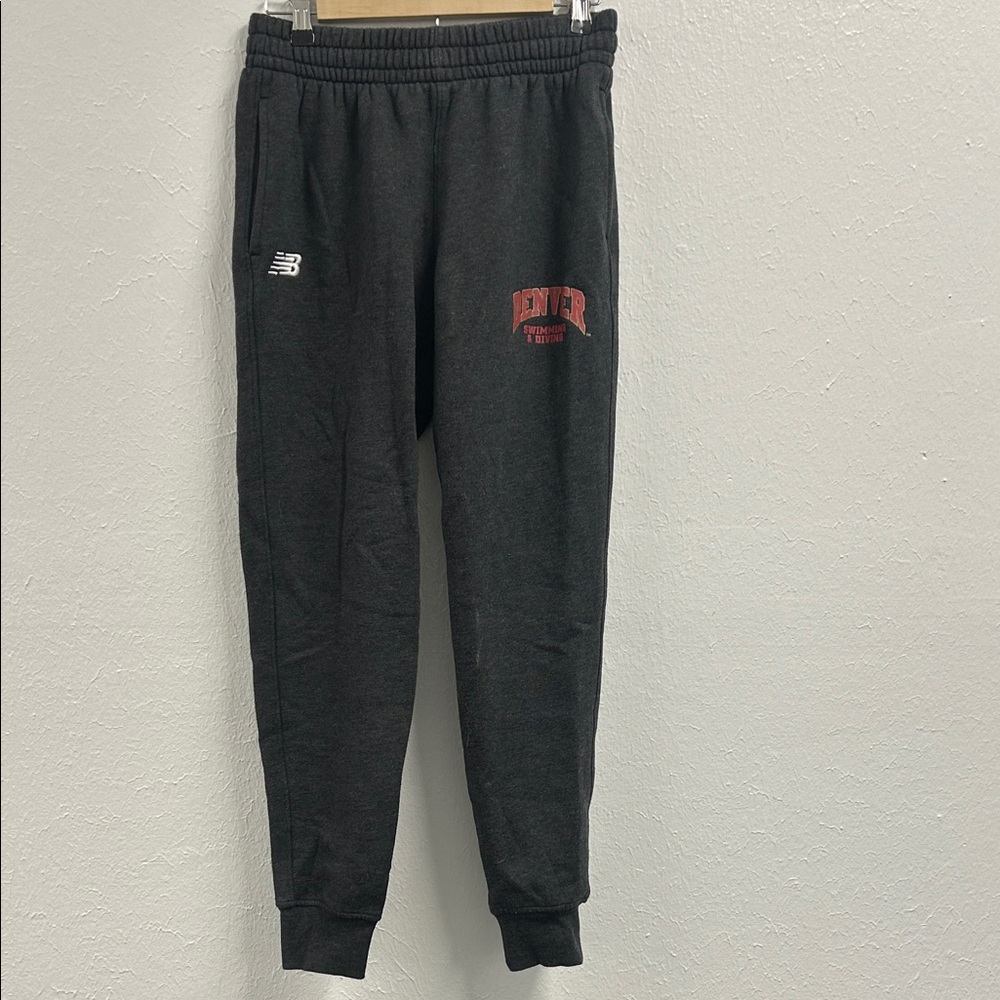 New Balance Charcoal Joggers with Red Accents